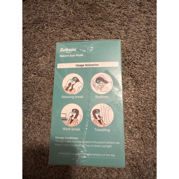 Brand New in Package Behoomi Steam Eye Masks Unscented 10 pack - Picture 4 of 4